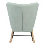 Κουνιστή πολυθρόνα Jianna pakoworld μέντα ύφασμα με πόδι σε φυσική απόχρωση 79x64x89εκ - Image 4