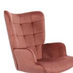 Καρέκλα γραφείου διευθυντή Lobima pakoworld περιστρεφόμενη σάπιο μήλο βελούδο 68x71x105-112εκ - Image 5