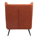 Πολυθρόνα Mareta pakoworld terracotta ύφασμα με πόδι σε μαύρη απόχρωση 83x80x99εκ - Image 4