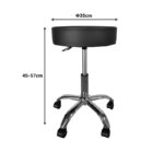 Σκαμπό γραφείου-εργασίας τροχήλατο Tebere pakoworld pu σε μαύρη απόχρωση 35x35x45-57εκ - Image 2