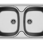 Νεροχύτης 2B Bradford pyramis 78X43.5cm Ενθετος με δύο γούρνες