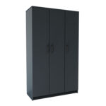 Ντουλάπα Τρίφυλλη Simple Γραφίτης 120x52x205cm - Image 3