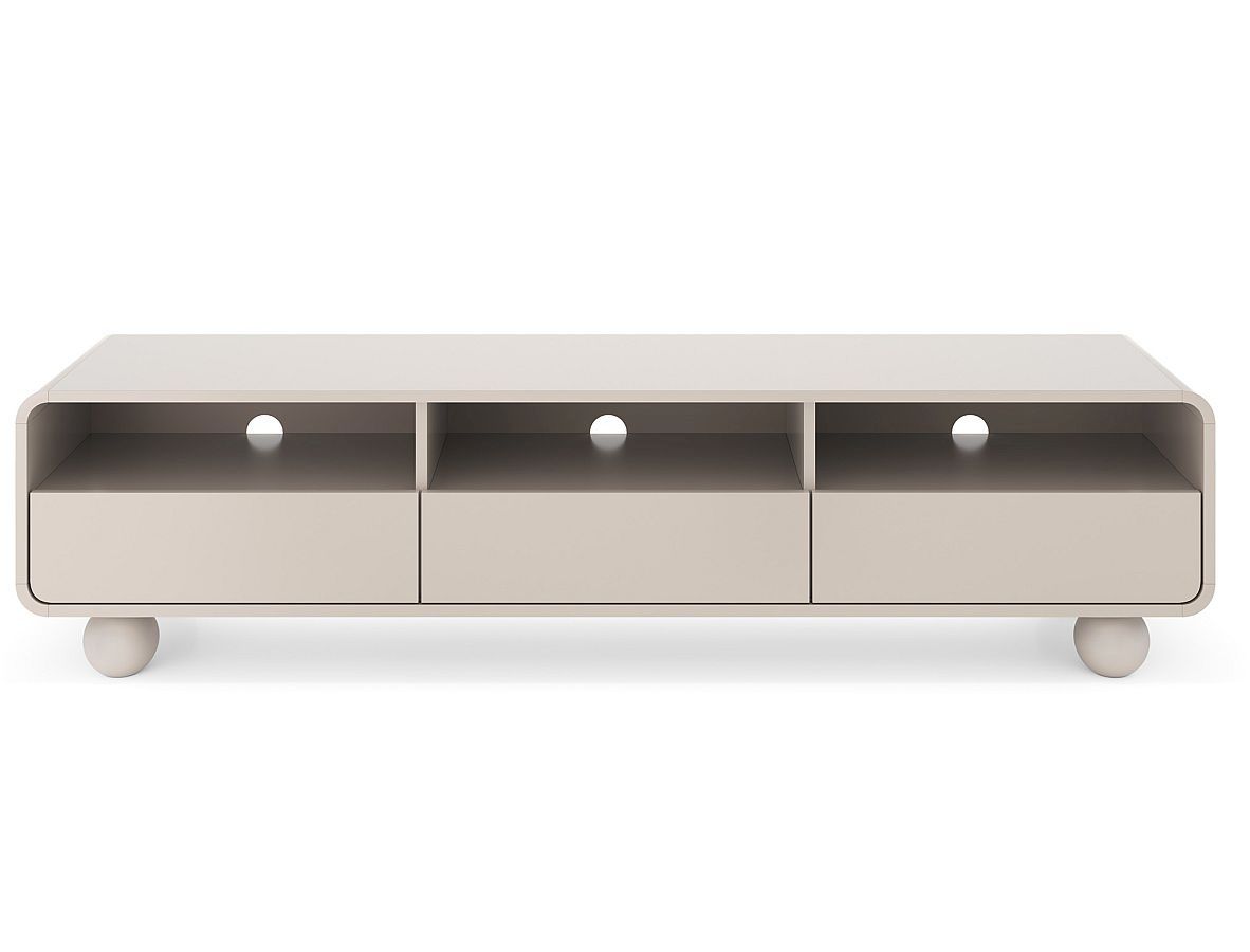 ALBION_RTV180 Έπιπλο τηλεόρασης ALBION με συρτάρια Λευκό Kazmir 180x44x39cm - Image 1