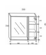 Καθρέφτης DIANA 60 χρ. BROWN κωδ. 3MDIA050BR - Image 2