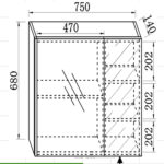 Καθρέφτης DIONE 80cm χρ.WHITE κωδ. 3MDIO80WH - Image 2