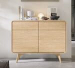 Μπουφές HELION με συρτάρια Φυσικός δρυς VICENZA 108x84x39cm - Image 2