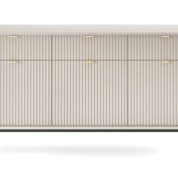 Μπουφές Nova Λευκό Kazmir + Ανθρακί 154x83x39cm