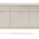 Μπουφές Nova Λευκό Kazmir + Χρυσό 154x83x39cm