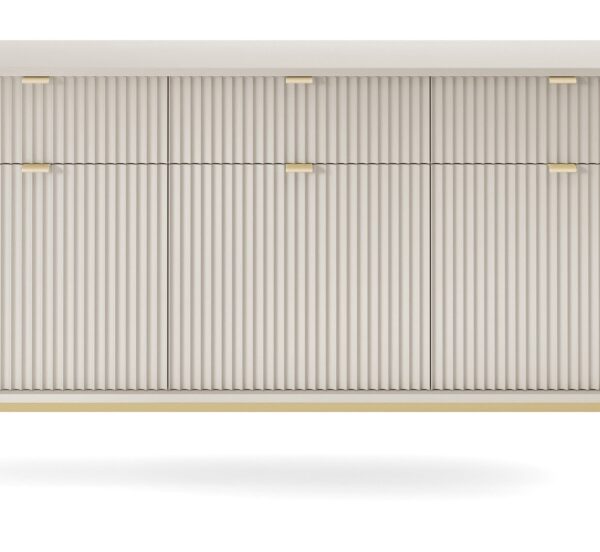 Μπουφές Nova Λευκό Kazmir + Χρυσό 154x83x39cm