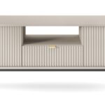 Έπιπλο τηλεόρασης Nova Λευκό Kazmir + Ανθρακί 154x56x39cm