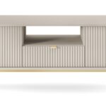 Έπιπλο τηλεόρασης Nova Λευκό Kazmir + Χρυσό 154x56x39cm
