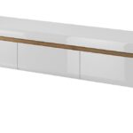 Έπιπλο τηλεόρασης Nordi Λευκό + Higloss λευκό + Riviera 160x50x40cm