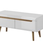 Έπιπλο Τηλεόρασης Nordi Λευκό+Higloss λευκό+Riviera 107x50x40cm