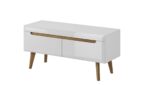 Έπιπλο Τηλεόρασης Nordi Λευκό+Higloss λευκό+Riviera 107x50x40cm