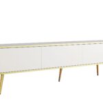 Έπιπλο τηλεόρασης ORO  Λευκό+ Χρυσό 175x53x32cm