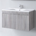 Πάγκος OMEGA GREY OAK 100 S3BOM100GO0 97x44x60cm, Νιπτήρας 100x45