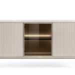 Μπουφές με βιτρίνα Sento Λευκό Kazmir 154x83x39 cm