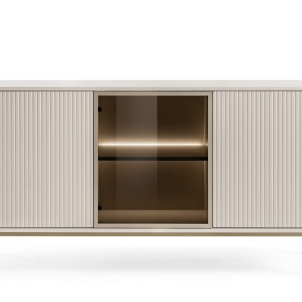 Μπουφές με βιτρίνα Sento Λευκό Kazmir 154x83x39 cm