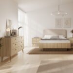 Σετ κρεβατοκάμαρας Viki Φυσικό Dab Barista με αποθηκευτικό χώρο για στρώμα 160x200cm 4 τεμαχίων