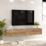 Έπιπλο τηλεόρασης επιτοίχιο Dello pakoworld sonoma 180x31.6x29.6εκ - Image 2