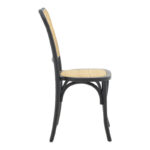 Καρέκλα στοιβαζόμενη Zozele pakoworld φυσικό rattan pe-μαύρο toon wood 45x51x88εκ - Image 2
