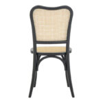 Καρέκλα στοιβαζόμενη Zozele pakoworld φυσικό rattan pe-μαύρο toon wood 45x51x88εκ - Image 4
