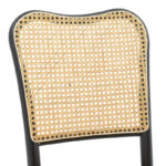 Καρέκλα στοιβαζόμενη Zozele pakoworld φυσικό rattan pe-μαύρο toon wood 45x51x88εκ - Image 5
