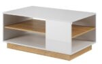 Τραπεζάκι 36146-ARCW-40 Λευκό+ φυσικό Grandson 100x45,5x60 cm