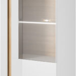 Βιτρίνα 36146W-ARC-SV Λευκό+Λευκό High Gloss+Grandson72x154x40cm