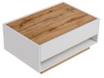 Τραπεζάκι σαλονιού με συρτάρι ERNI λευκό 90x60x40cm (MxBxY) - Image 2