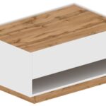 Τραπεζάκι σαλονιού με συρτάρι ERNI λευκό 90x60x40cm (MxBxY)