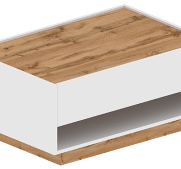 Τραπεζάκι σαλονιού με συρτάρι ERNI λευκό 90x60x40cm (MxBxY)