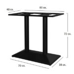 ΒΑΣΗ ΜΕΤΑΛΛΙΚΗ ΜΑΥΡΗ 70X38X72εκ. HM409 - Image 2