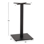 ΒΑΣΗ ΜΕΤΑΛΛΙΚΗ ΜΠΑΡ ΜΕΣΑΙΟΥ ΥΨΟΥΣ ΓΚΡΙ ΜΑΤ HM474.20 ΣΤΑΥΡΟΣ 46Χ46εκ 45Χ45Χ94Υεκ. - Image 2