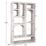 ΒΙΒΛΙΟΘΗΚΗ HANDYR HM9707 ΜΑΣΙΦ ΞΥΛΟ MANGO ΣΕ ΛΕΥΚΟ ΧΡΩΜΑ 100x35x165Yεκ. - Image 2