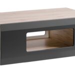 Τραπεζάκι σαλονιού CLIF Γραφίτης+Sanremo  100x61x39cm