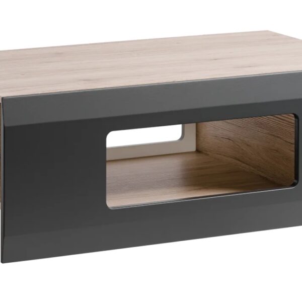 Τραπεζάκι σαλονιού CLIF Γραφίτης+Sanremo  100x61x39cm