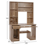 ΓΡΑΦΕΙΟ ΜΕ ΒΙΒΛΙΟΘΗΚΗ-ΡΑΦΙΕΡΑ STATUS HM2032.02 SONOMA 120X55X182 - Image 2