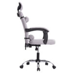 ΚΑΡΕΚΛΑ ΓΡΑΦΕΙΟΥ CRONER HM1196.02 ΓΚΡΙ MESH-ΜΕΤΑΛ.ΒΑΣΗ 58x67x124Υεκ. - Image 4