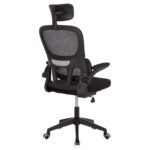 ΚΑΡΕΚΛΑ ΓΡΑΦΕΙΟΥ BASTON HM18236.01 ΜΑΥΡΟ MESH & PP ΣΚΕΛΕΤΟΣ 64x60x117-127Υεκ. - Image 5