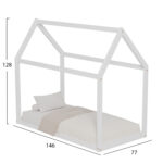 ΚΡΕΒΑΤΙ ΠΑΙΔΙΚΟ PEPE HM678.03 τ.MONTESSORI ΞΥΛΟ ΠΕΥΚΟ ΛΕΥΚΟ- 140x70εκ - Image 3