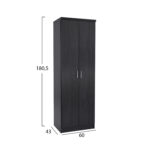 ΠΑΠΟΥΤΣΟΘΗΚΗ ΞΥΛΙΝΗ DAYANNA ΜΕ 6 ΡΑΦΙΑ 60X43X180.5εκ. ZEBRANO HM2379.01 - Image 2