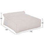 ΠΟΥΦ YAMIN 2ΑΤΟΜΩΝ ΜΕ TEXTILENE 600gr/m2 2X1 ΛΕΥΚΟ HM5773.11 140x140x40-60Υεκ. - Image 2