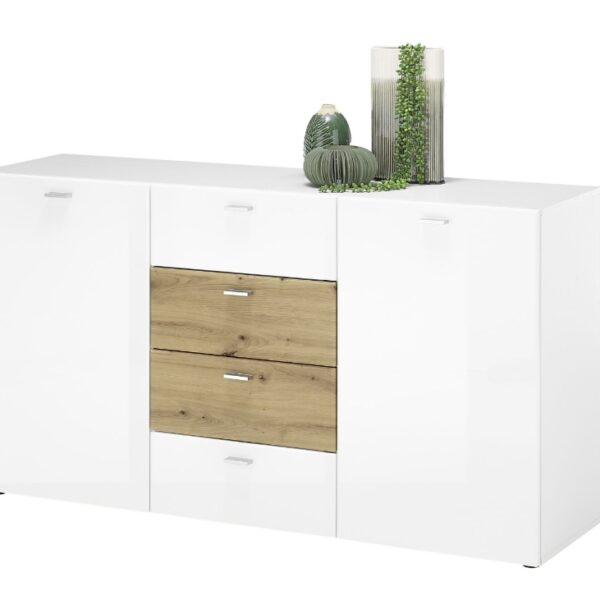 Μπουφές με συρτάρια SARI λευκό 150x81x40 (MxYxB)