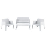 ΣΕΤ ΣΑΛΟΝΙ ΕΞ.ΧΩΡΟΥ 4ΤΜΧ SLEEK HM21268.01 ΛΕΥΚΟ ΠΟΛΥΠΡΟΠΥΛΕΝΙΟ