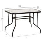 ΣΕΤ ΤΡΑΠΕΖΑΡΙΑΣ 5ΤΜΧ REDAN HM21223.01 ΤΡΑΠΕΖΙ & 4 ΠΟΛΥΘΡΟΝΕΣ ΣΕ ΜΑΥΡΟ - Image 2