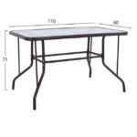 ΣΕΤ ΤΡΑΠΕΖΑΡΙΑΣ 5ΤΜΧ ΜΕ 4 ΚΑΡΕΚΛΕΣ ΜΕ ΜΑΞΙΛΑΡΙ & ΤΡΑΠΕΖΙ 110x60 ΚΑΦΕ HM10566.02 - Image 2