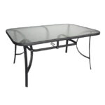 ΣΕΤ ΤΡΑΠΕΖΑΡΙΑ ΓΚΡΙ  ΜΕΤΑΛΛΙΚΗ 7ΤΜΧ ΜΕ 6ΚΑΡΕΚΛΕΣ ΚΑΙ ΤΡΑΠΕΖΙ 160Χ90 HM5206.01 - Image 4