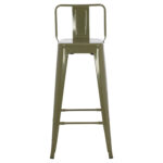ΣΚΑΜΠΟ BAR ΜΕΤΑΛΛΙΚΟ MELITA ME ΠΛΑΤΗ ΣΕ DARK OLIVE GREEN HM8643.03 43Χ43Χ100εκ. - Image 3