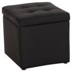 ΣΚΑΜΠΩ ΜΕ ΑΠΟΘΗΚΕΥΤΙΚΟ ΧΩΡΟ PU ΜΑΥΡΟ CUBE HM224.01 38x38x36.5Υεκ.